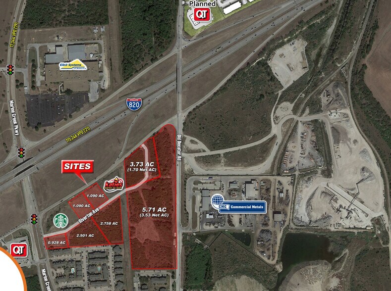 SEC I-820 & Marine Creek Pkwy, Fort Worth, TX à vendre - Aérien - Image 3 de 4