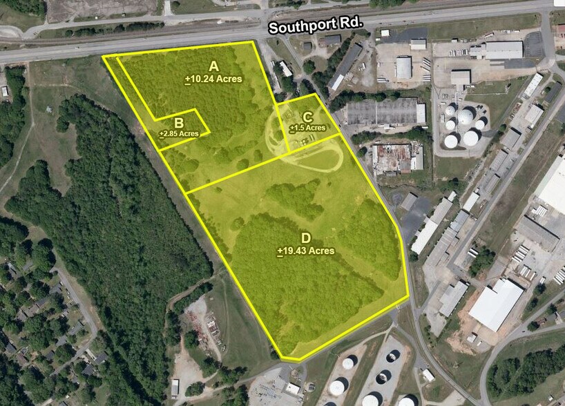 2440 Southport Rd, Spartanburg, SC à vendre - Aérien - Image 2 de 3