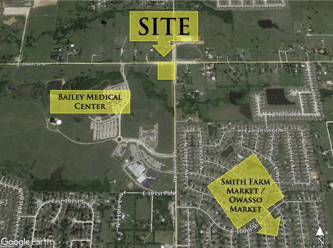 SW/C 106th Street North & North Garnett, Owasso, OK à vendre Autre- Image 1 de 2