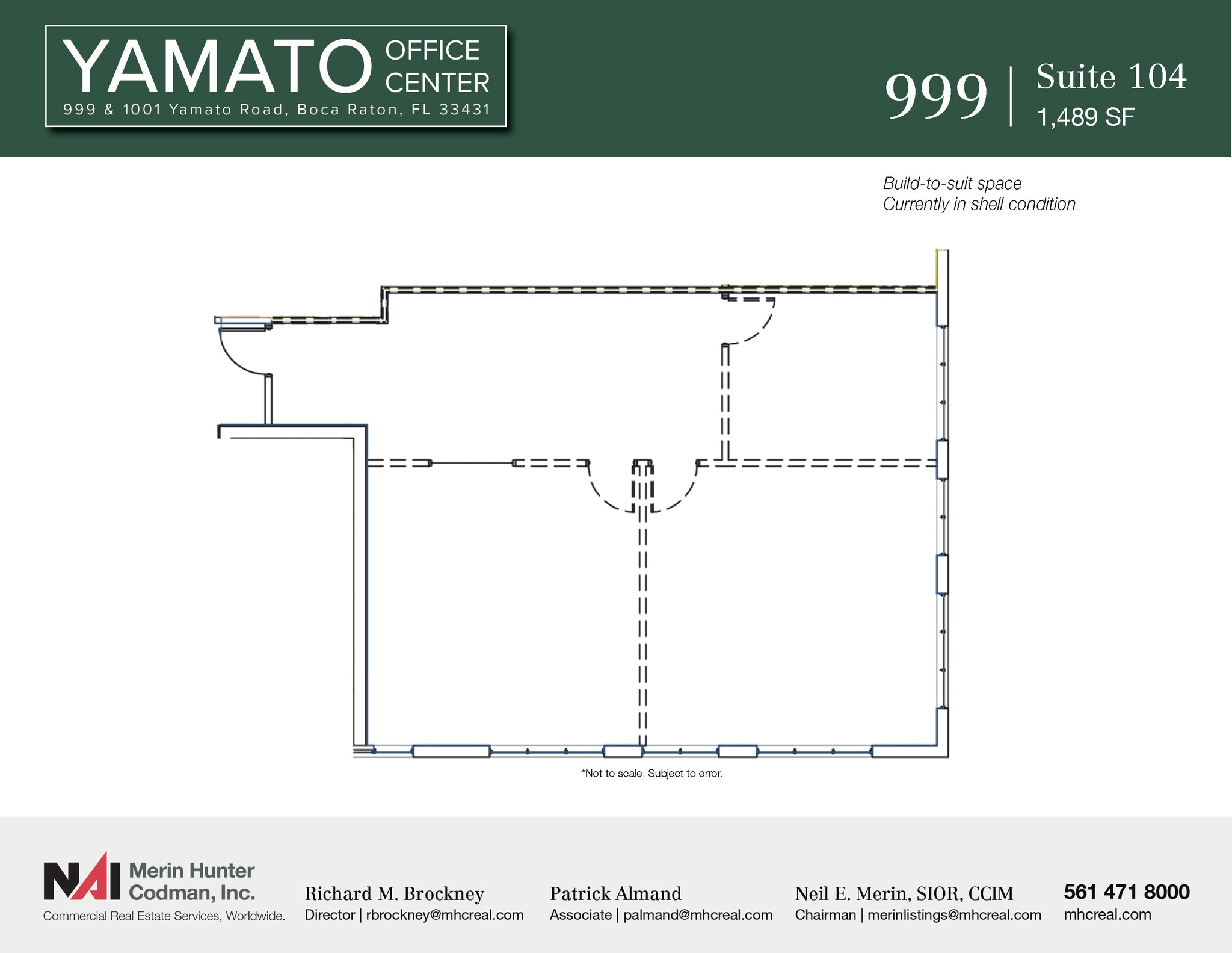 999-1001 W Yamato Rd, Boca Raton, FL à louer Plan d’étage- Image 1 de 1
