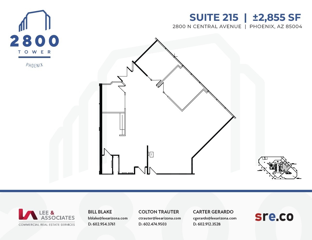 2800 N Central Ave, Phoenix, AZ for lease Floor Plan- Image 1 of 1