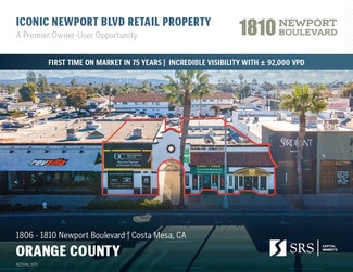 Plus de détails pour 1810 Newport Blvd, Costa Mesa, CA - Commerce de détail à vendre