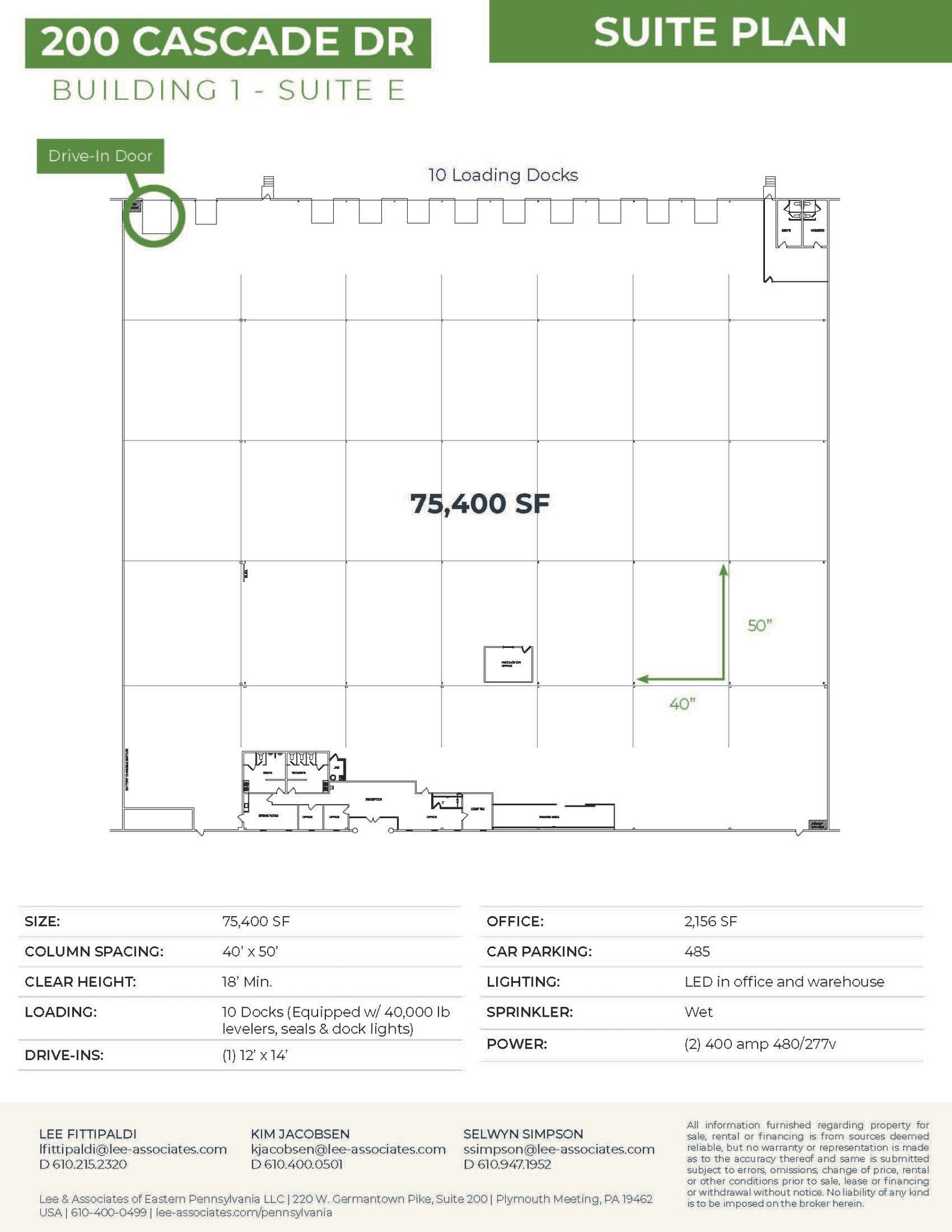 200 Cascade Dr, Allentown, PA for lease Floor Plan- Image 1 of 1