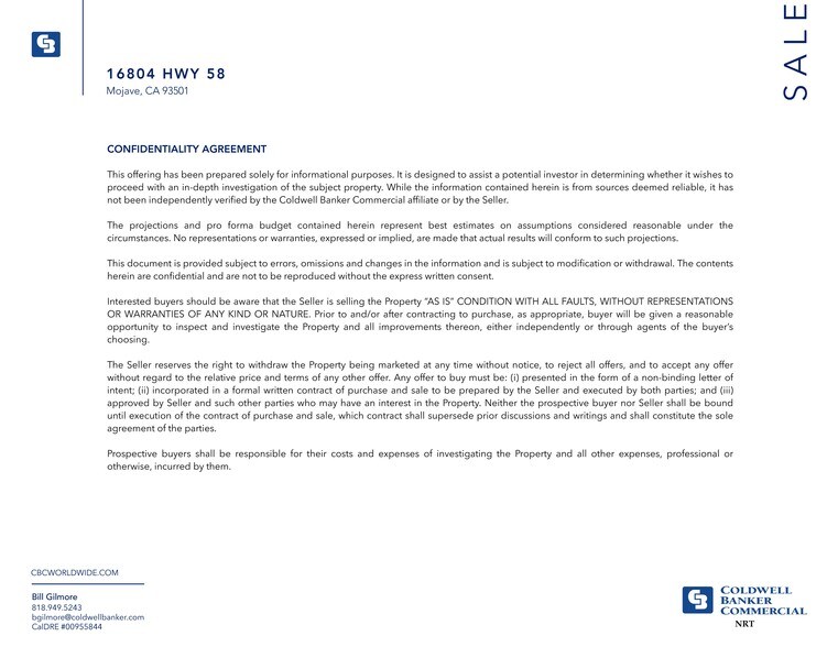 16804 Ca-14, Mojave, CA à vendre - Photo du bâtiment - Image 2 de 8