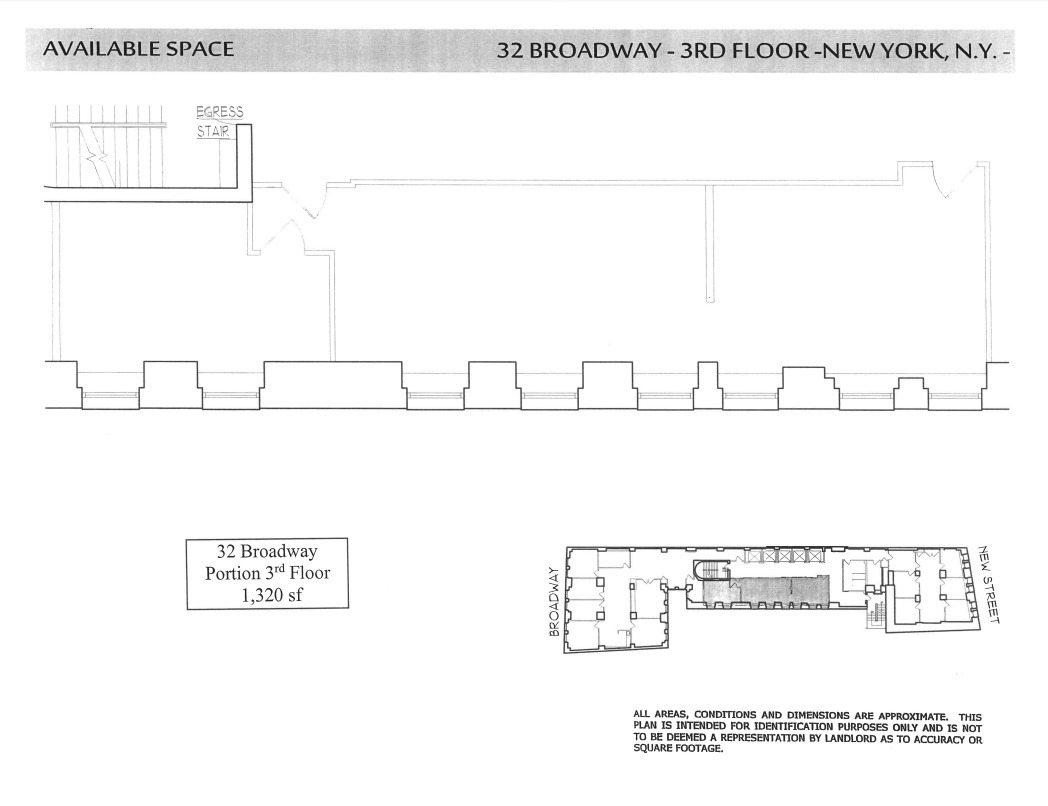 32 Broadway, New York, NY à louer Plan d  tage- Image 1 de 1