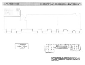 32 Broadway, New York, NY à louer Plan d  tage- Image 1 de 1