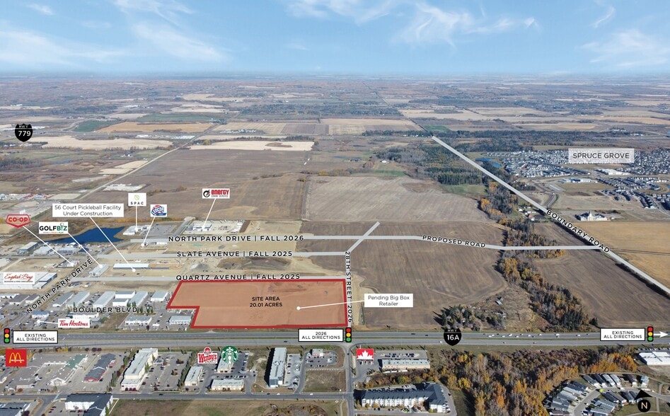 Highway 16A & Veterans Blvd, Stony Plain, AB for lease - Building Photo - Image 2 of 4