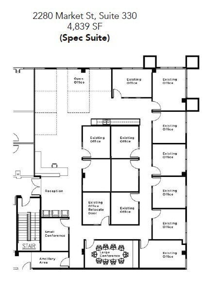 2280 Market St, Riverside, CA à louer Plan d  tage- Image 1 de 1