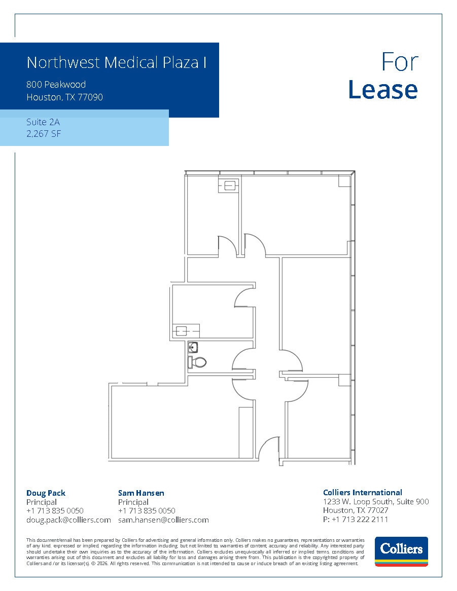 800 Peakwood Dr, Houston, TX à louer Plan d’étage- Image 1 de 1