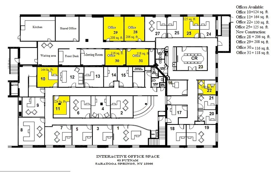 63 Putnam St, Saratoga Springs, NY à louer - Plan d’étage - Image 3 de 18
