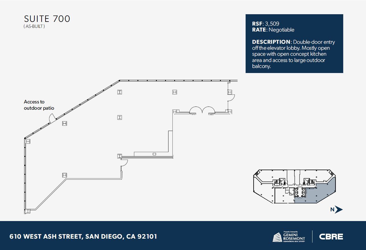 610 W Ash St, San Diego, CA for lease Floor Plan- Image 1 of 1