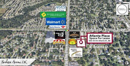500-514 W Atlanta St, Broken Arrow, OK - Aerial map view - Image1