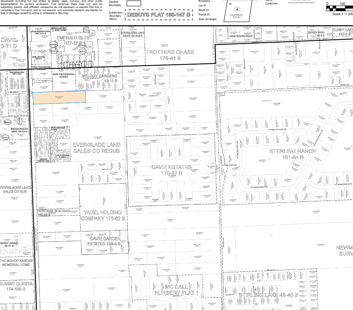 5000 S Davie Rd, Davie, FL à vendre Plan cadastral- Image 1 de 1