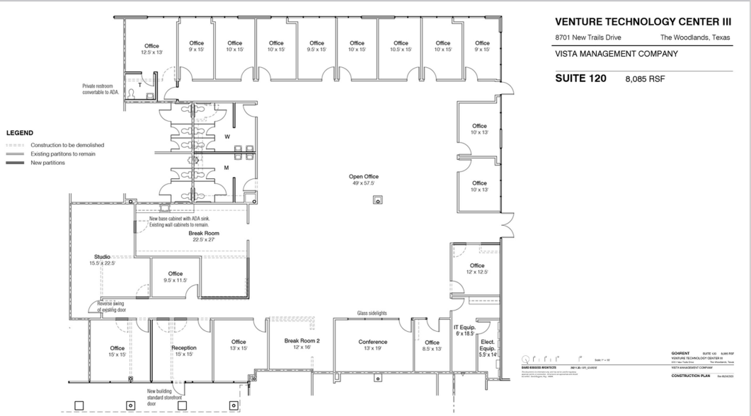 8701 New Trails Dr, The Woodlands, TX for lease Floor Plan- Image 1 of 1