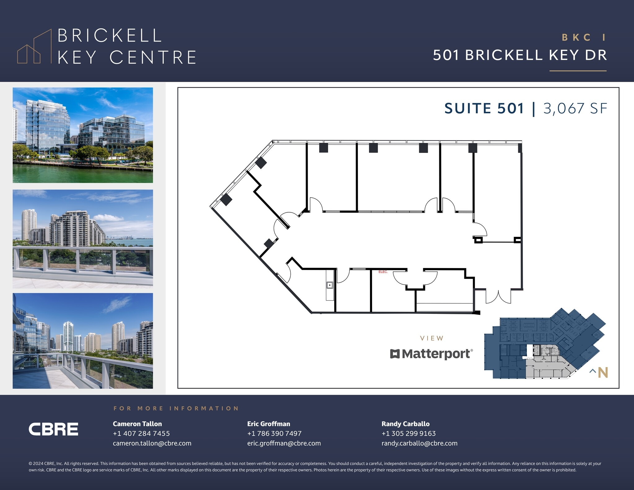 501 Brickell Key Dr, Miami, FL à louer Plan de site- Image 1 de 9