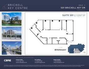501 Brickell Key Dr, Miami, FL à louer Plan de site- Image 1 de 9
