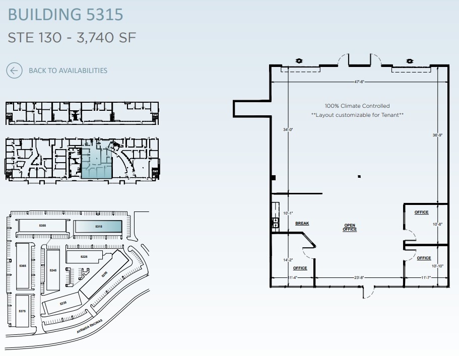 5205 Avenida Encinas, Carlsbad, CA à louer Plan d’étage- Image 1 de 2