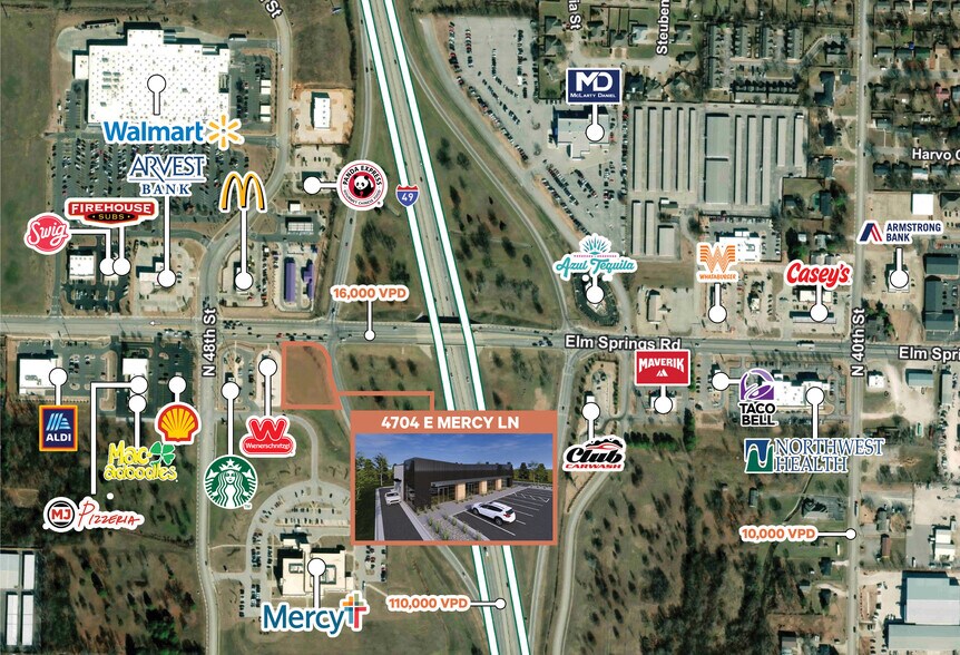 4704 Mercy Ln, Springdale, AR à louer - Aérien - Image 3 de 6