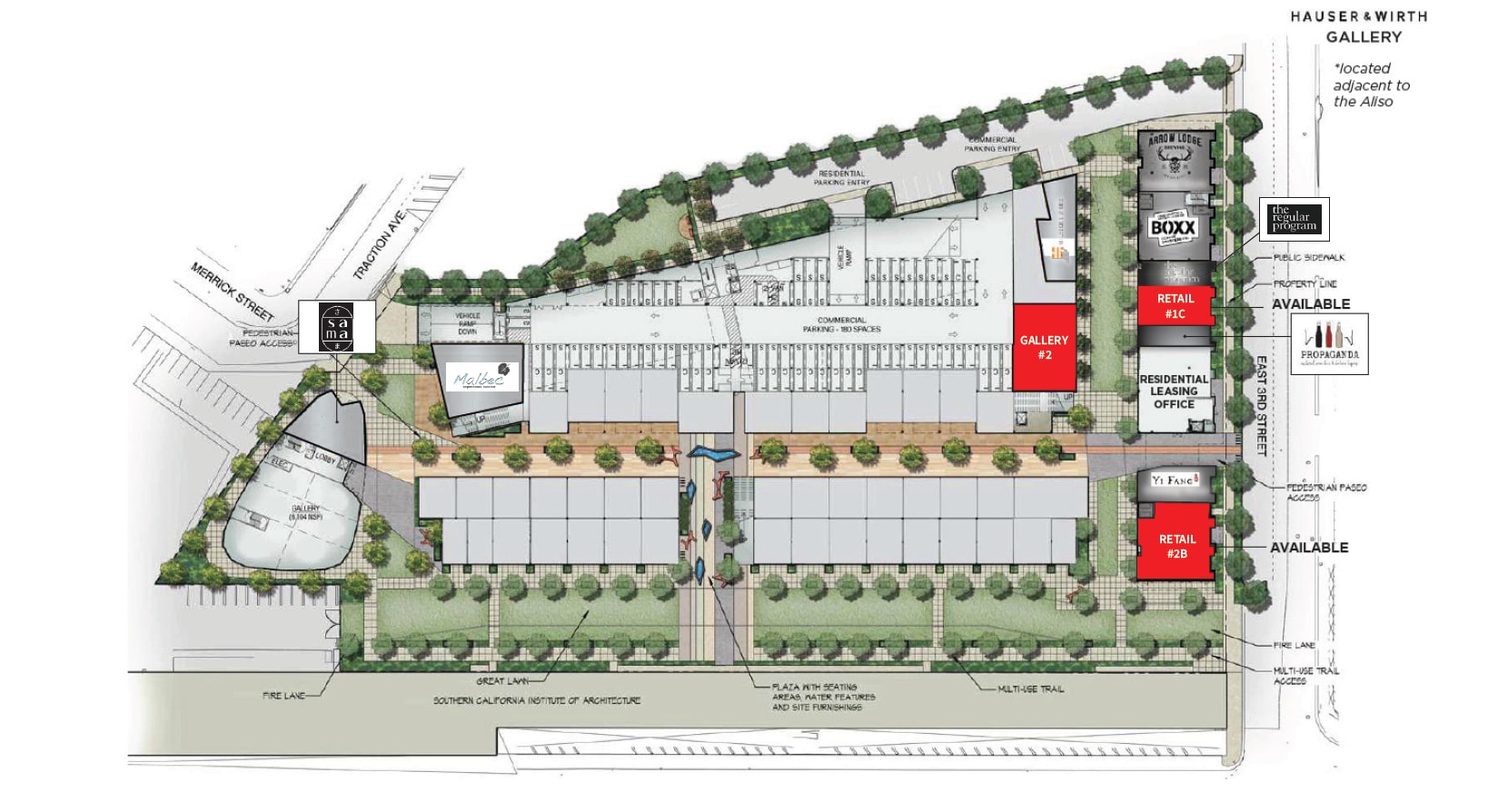 950 E 3rd St, Los Angeles, CA à louer Plan d’étage- Image 1 de 2
