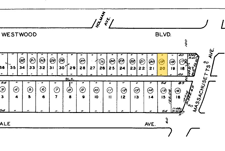 1639 Westwood Blvd, Los Angeles, CA à louer - Plan cadastral - Image 2 de 2