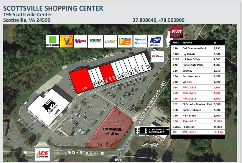 110-126 Scottsville Ctr, Scottsville, VA for lease - Building Photo - Image 3 of 8