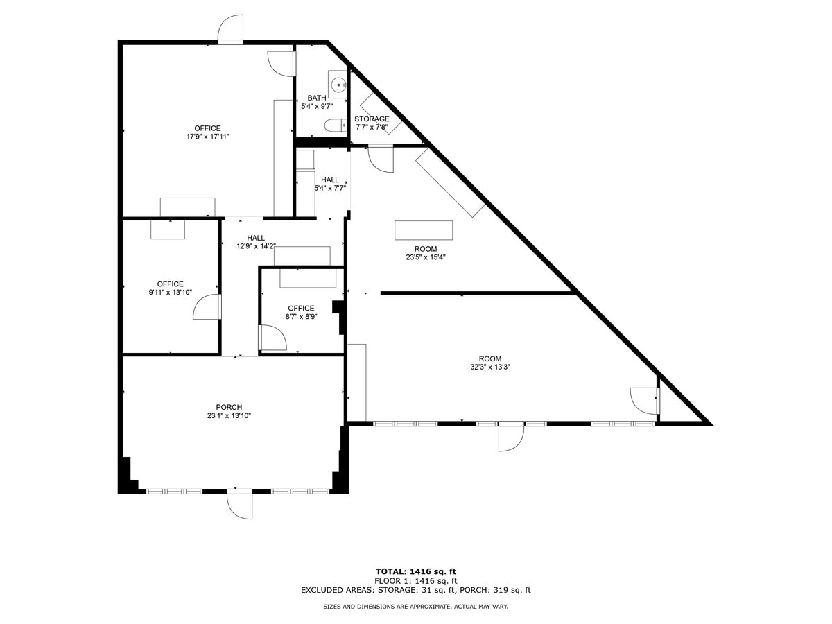 961687 Gateway Blvd, Fernandina Beach, FL 32034 - Unit 101 E & F -  - Floor Plan - Image 1 of 1