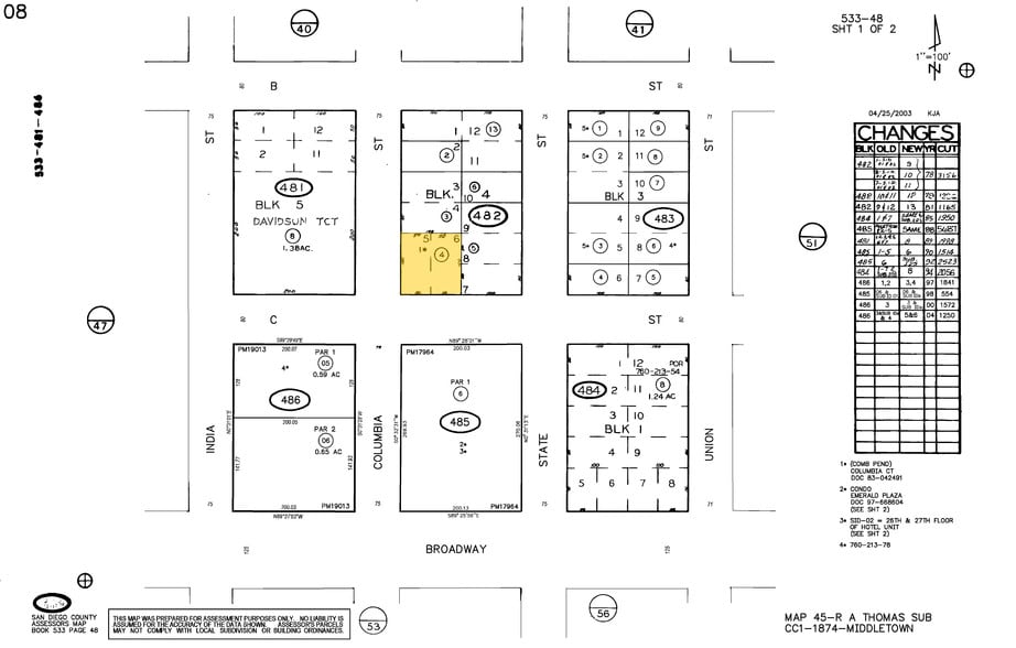 444 W C St, San Diego, CA for sale - Plat Map - Image 3 of 17