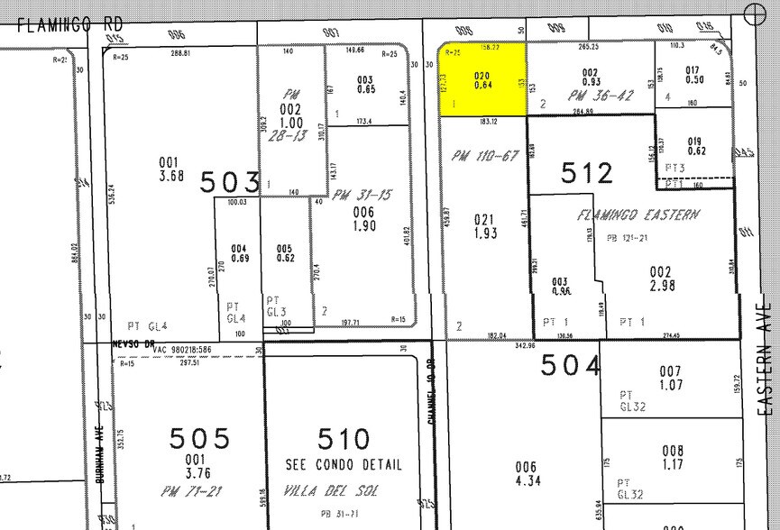 2285 E Flamingo Rd, Las Vegas, NV à louer - Plan cadastral - Image 2 de 23