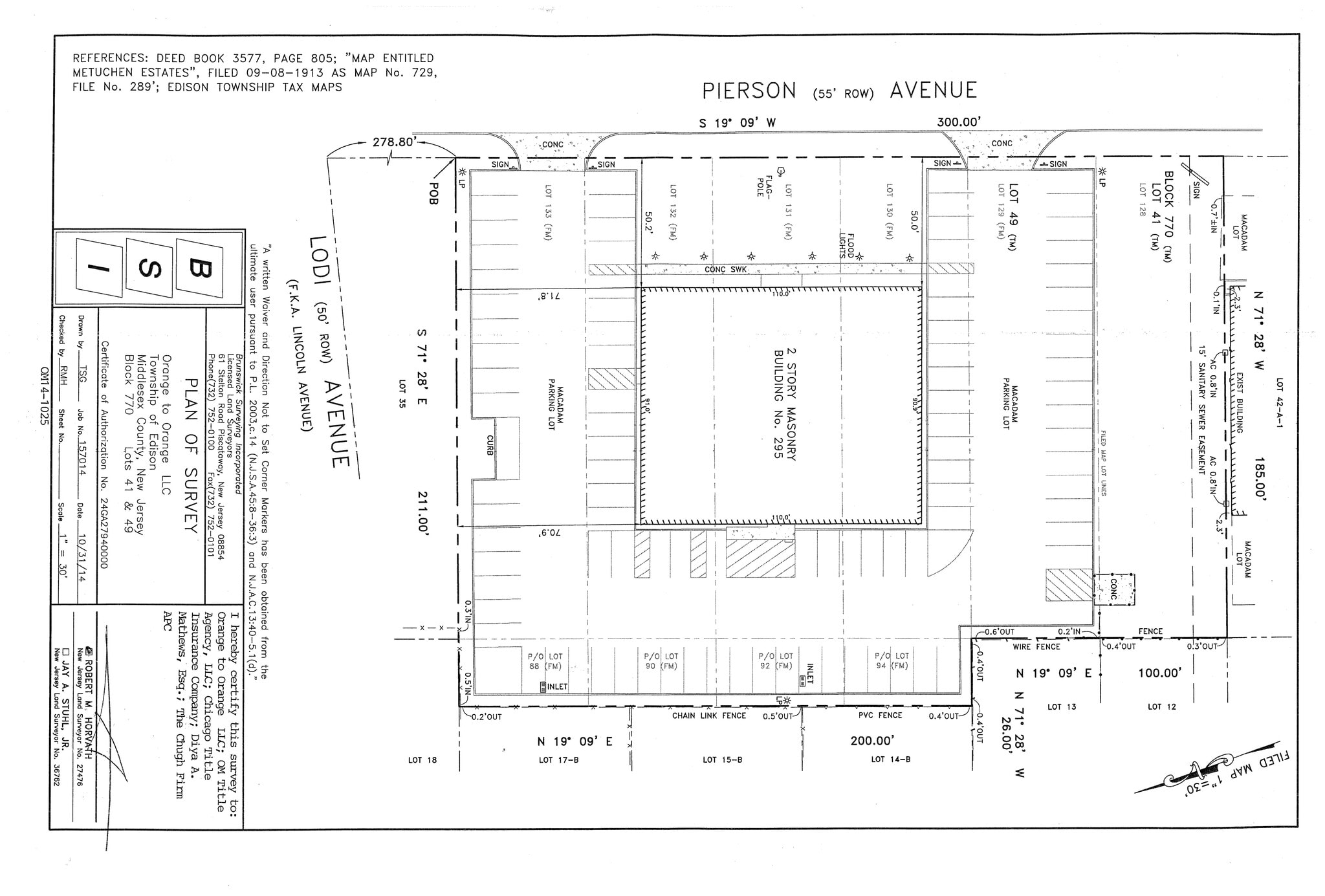 295 Pierson Ave, Edison, NJ for lease Site Plan- Image 1 of 1