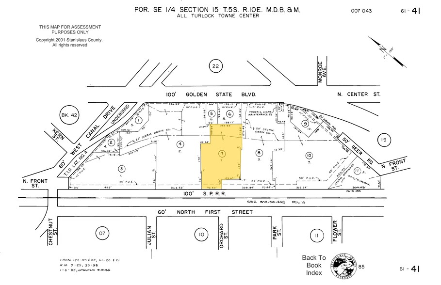 667-757 N Golden State Blvd, Turlock, CA à vendre - Plan cadastral - Image 1 de 6