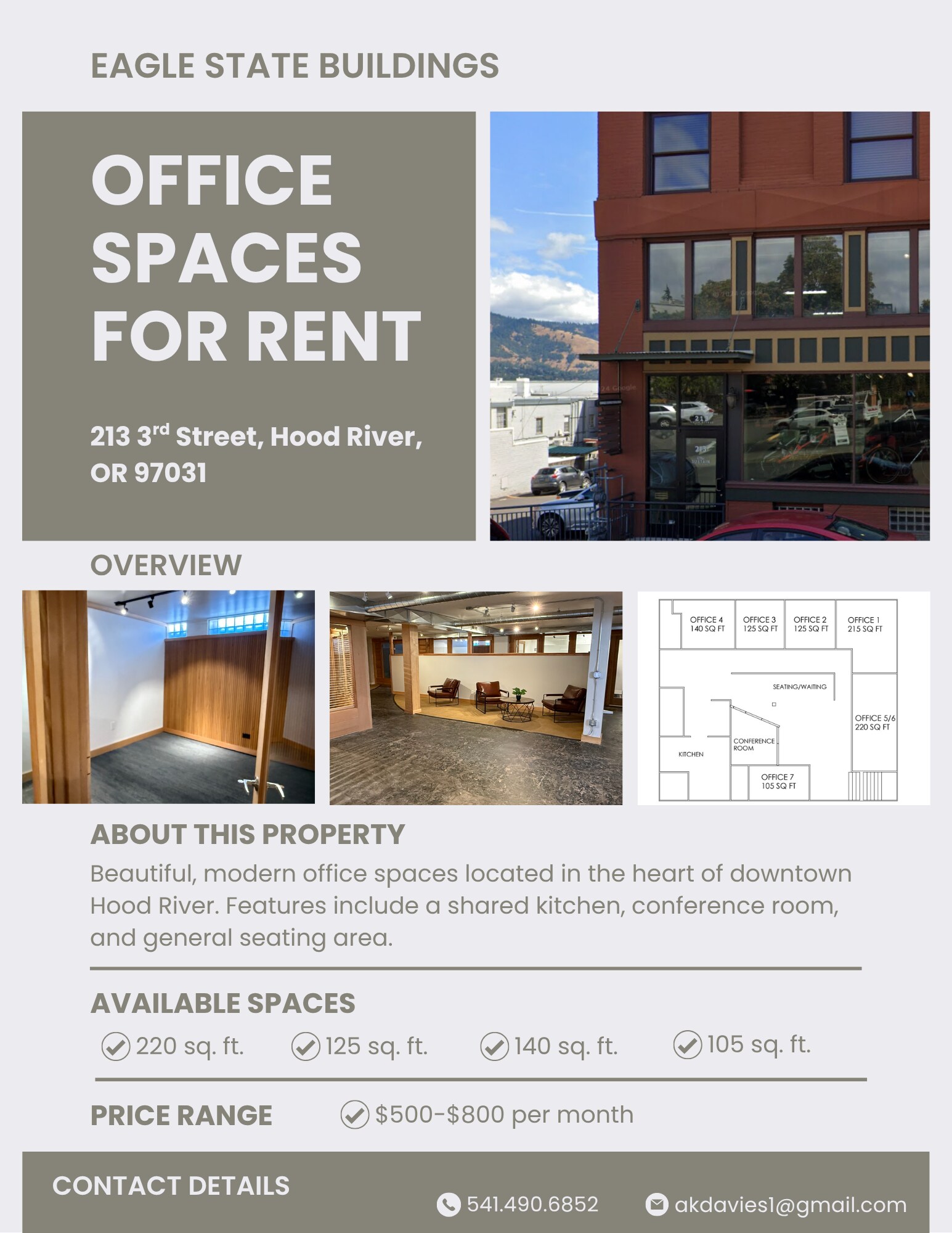 213 3rd St, Hood River, OR for lease Interior Photo- Image 1 of 1