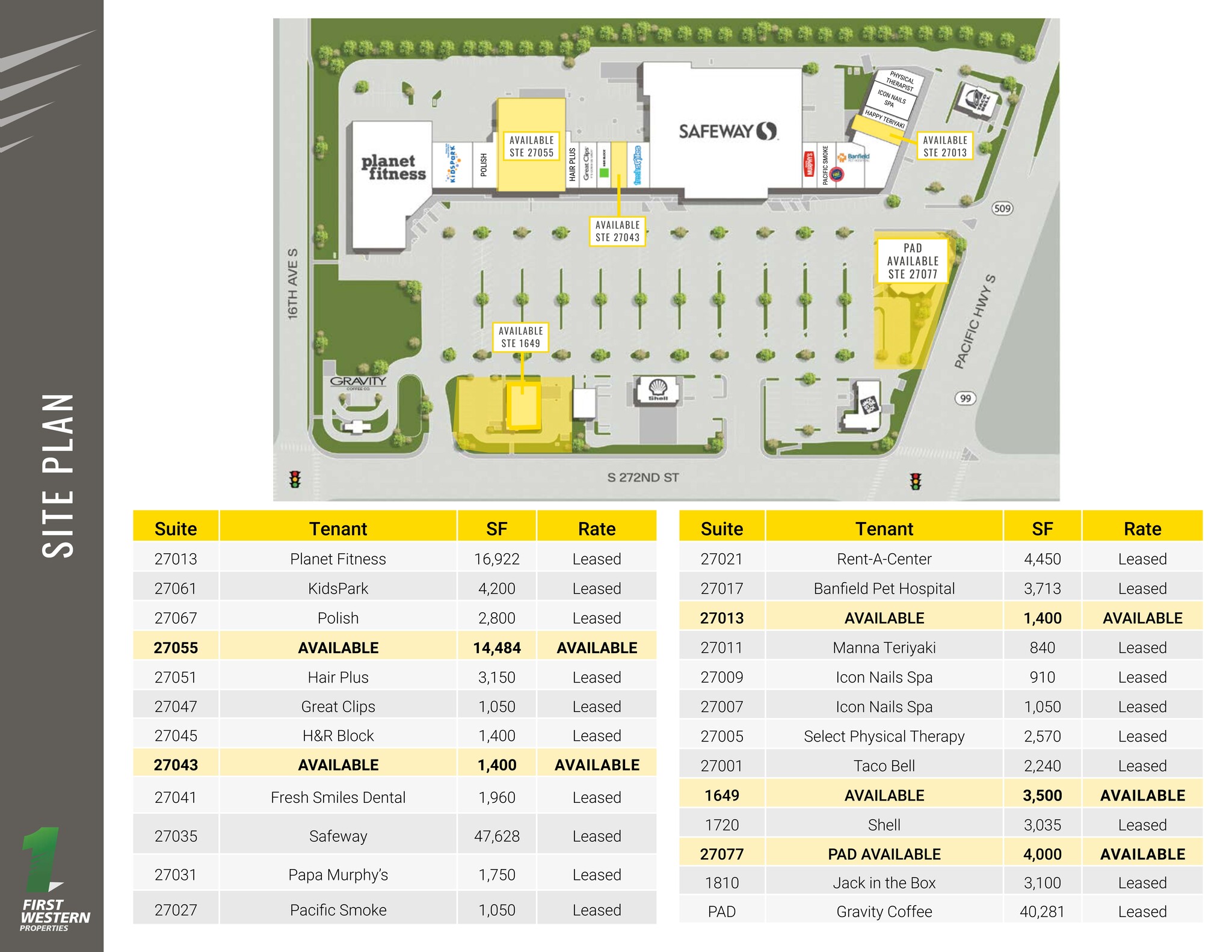 27005 Pacific Hwy S, Des Moines, WA for lease Site Plan- Image 1 of 1