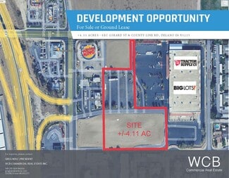 Plus de détails pour SEC Girard & County Line Rd, Delano, CA - Terrain à vendre