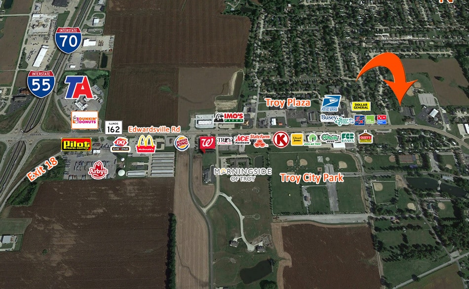 411 Edwardsville Rd, Troy, IL for lease - Aerial - Image 2 of 2