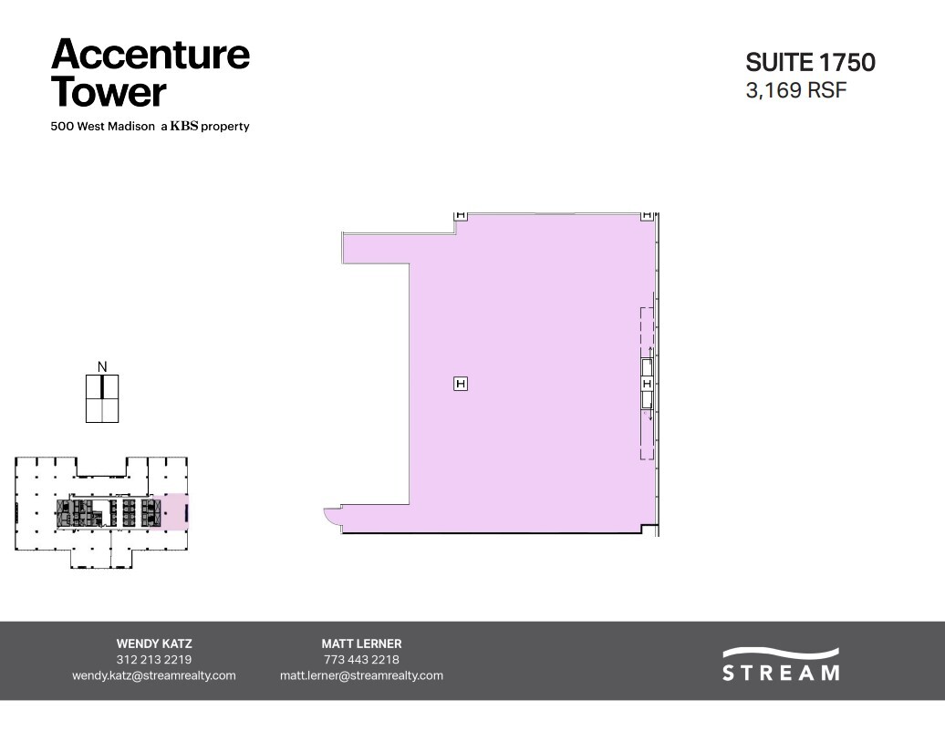 500 W Madison St, Chicago, IL à louer Plan d  tage- Image 1 de 1