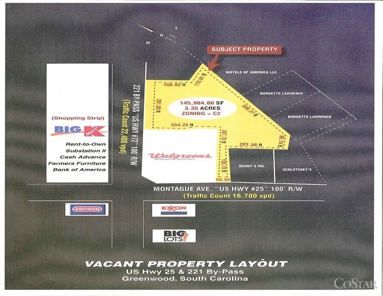 Bypass 72 NE, Greenwood, SC à vendre - Plan de site - Image 2 de 2