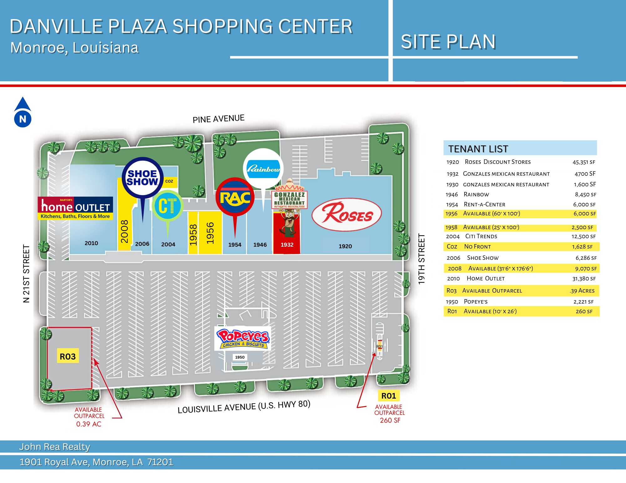 1900-2020 Louisville Ave, Monroe, LA à louer Photo du bâtiment- Image 1 de 6