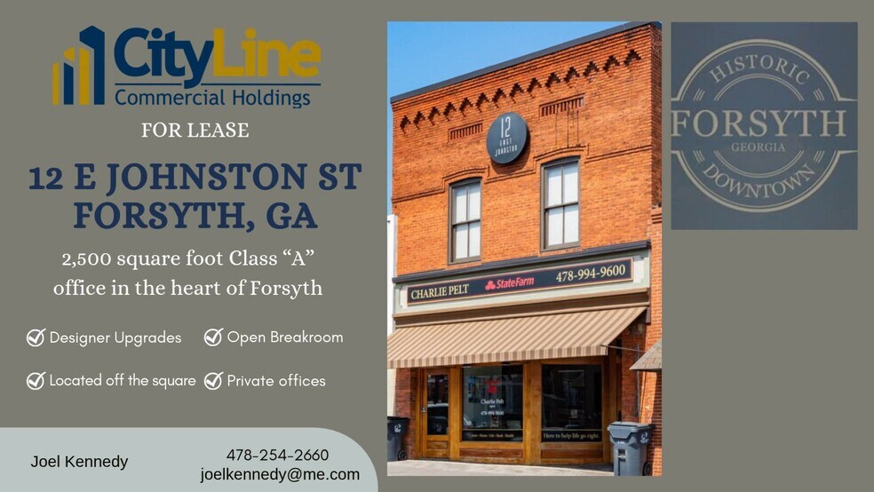 12 E Johnston St, Forsyth, GA à louer - Vidéo sur l’inscription commerciale - Image 2 de 11