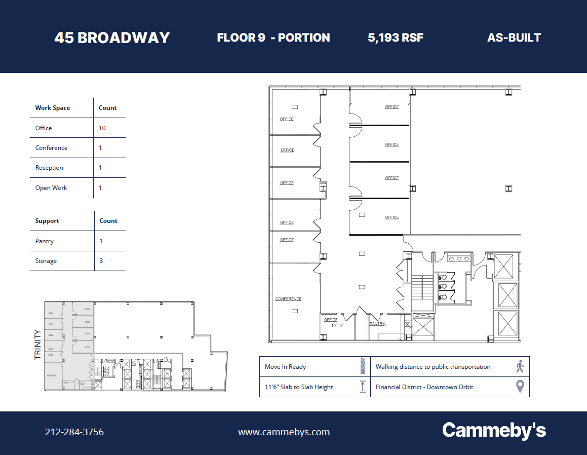 45 Broadway, New York, NY à louer Plan d’étage- Image 1 de 8