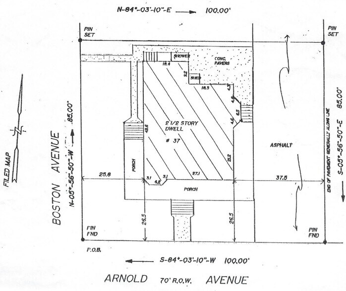 37 Arnold Ave, Point Pleasant Beach, NJ à vendre - Plan de site - Image 2 de 2