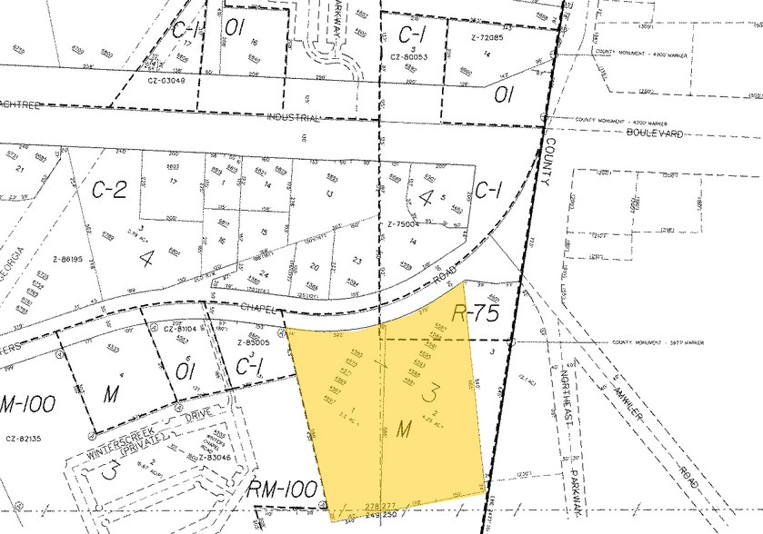 4587-4595 Winters Chapel Rd, Atlanta, GA à louer - Plan cadastral - Image 3 de 3