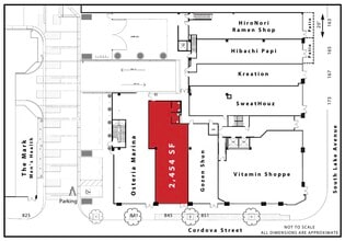 845-851 Cordova St, Pasadena, CA for lease Site Plan- Image 2 of 2