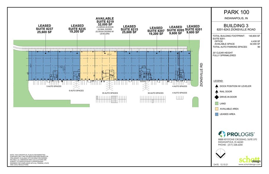 8201-8243 Zionsville Rd, Indianapolis, IN à louer - Plan de site - Image 2 de 2