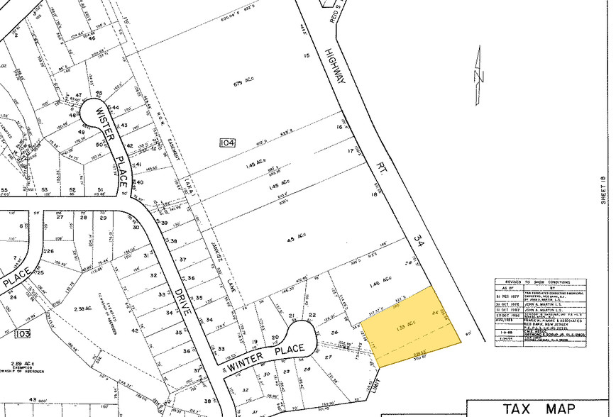 1238 Rt 34, Aberdeen, NJ à louer - Plan cadastral - Image 3 de 7