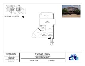 1600 Airport Fwy, Bedford, TX à louer Plan d’étage- Image 1 de 1