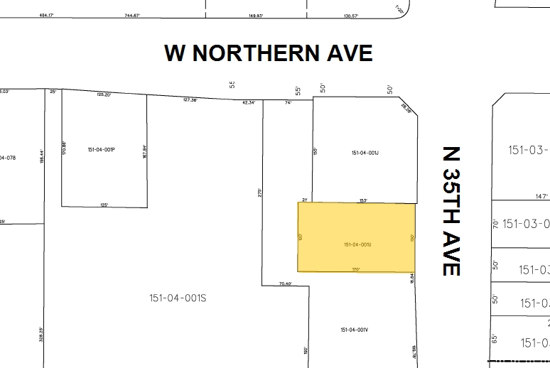 3501 W Northern Ave, Phoenix, AZ à louer - Plan cadastral - Image 3 de 3