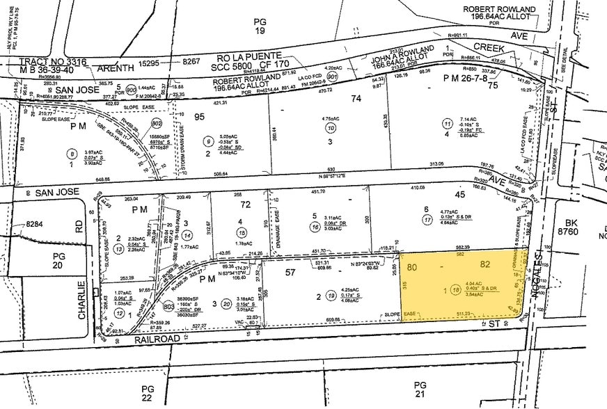 18955-18975 E Railroad St, City Of Industry, CA for lease - Plat Map - Image 2 of 10
