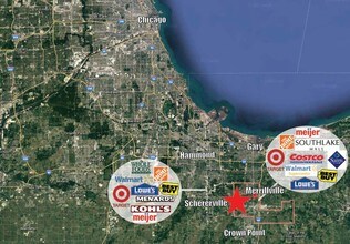 4530 W LINCOLN Hwy, Merrillville, IN - AERIAL map view