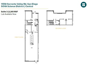 11555 Sorrento Valley Rd, San Diego, CA à louer Plan d’étage- Image 1 de 1