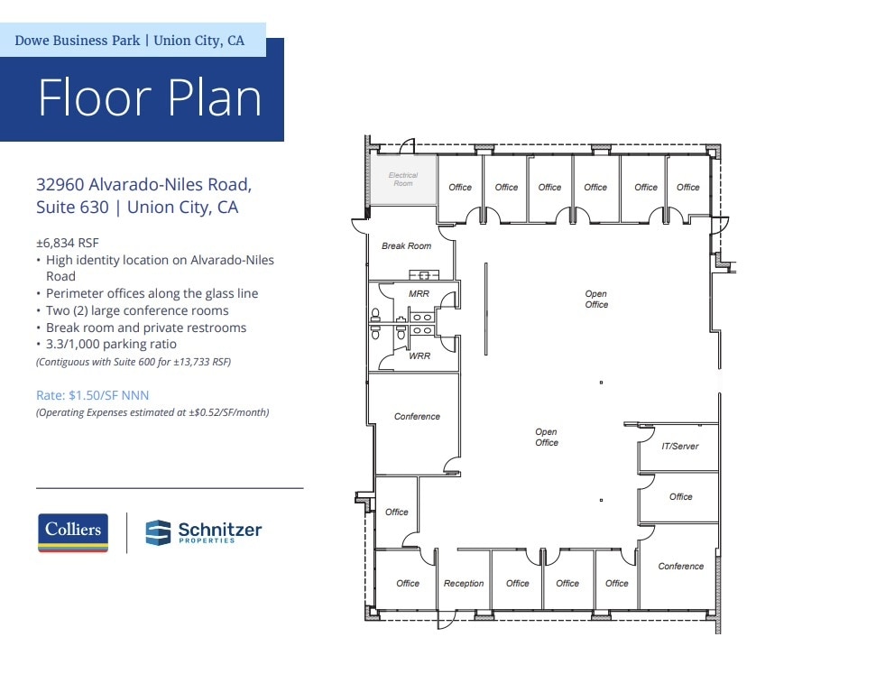 32980 Alvarado Niles Rd, Union City, CA à louer Plan d’étage- Image 1 de 1